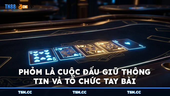 Phỏm là cuộc đấu giữ thông tin và tổ chức tay bài
