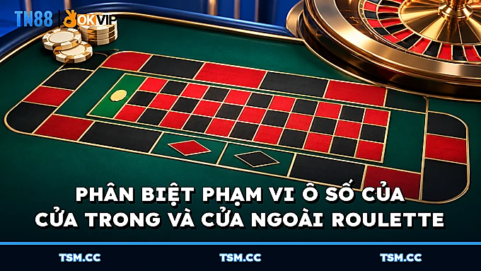Phân biệt phạm vi ô số của cửa trong và cửa ngoài Roulette
