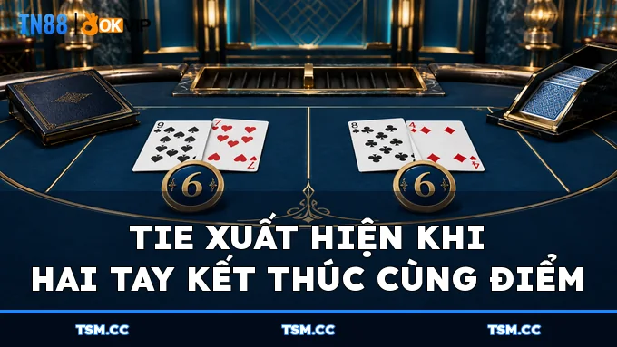 Hai tay Baccarat cùng điểm trong ví dụ minh họa