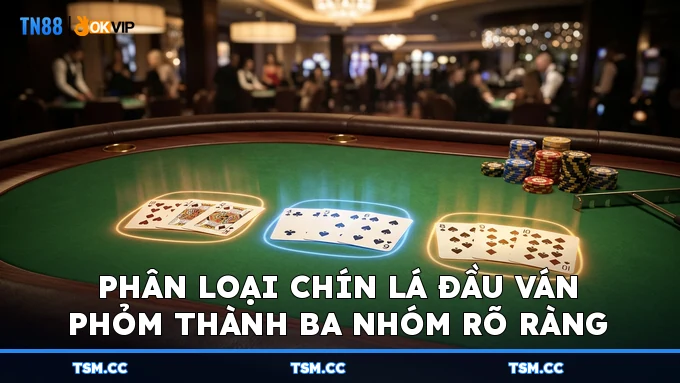 Phân loại chín lá đầu ván Phỏm thành ba nhóm rõ ràng