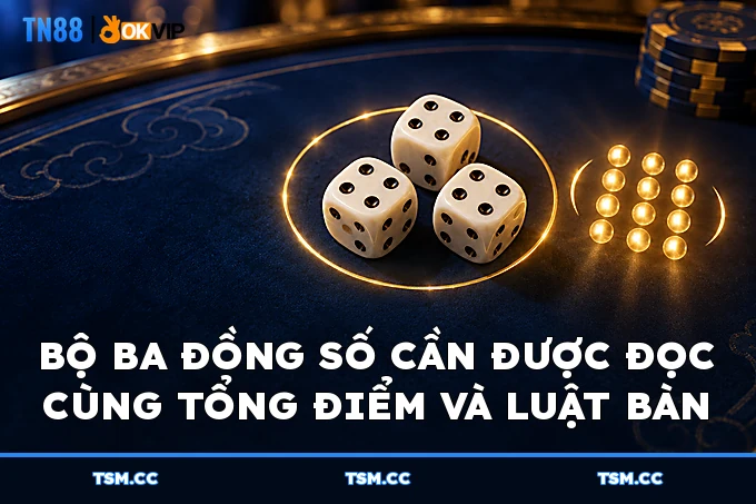 Bộ ba đồng số cần được đọc cùng tổng điểm và luật bàn