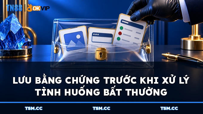 Lưu bằng chứng trước khi xử lý tình huống bất thường
