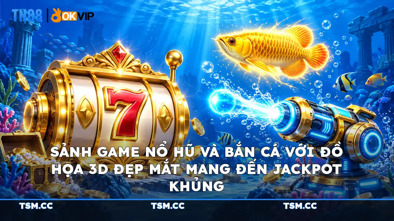 Sảnh game Nổ hũ và Bắn cá với đồ họa 3D đẹp mắt mang đến Jackpot khủng