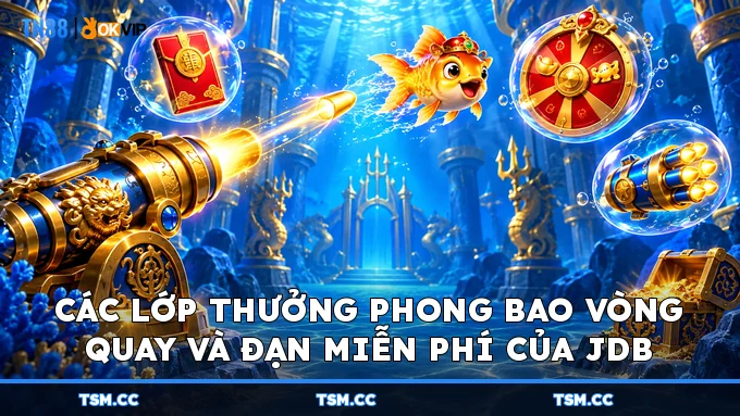 Các lớp thưởng phong bao vòng quay và đạn miễn phí của JDB