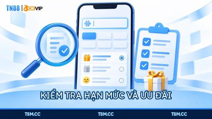 Kiểm tra hạn mức và ưu đãi nạp tiền TN88