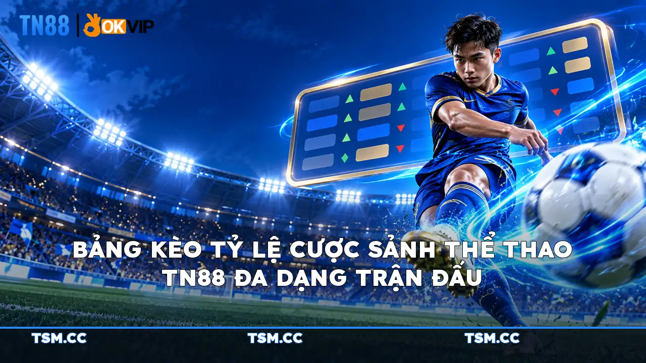 Bảng kèo tỷ lệ cược sảnh Thể thao TN88 đa dạng trận đấu