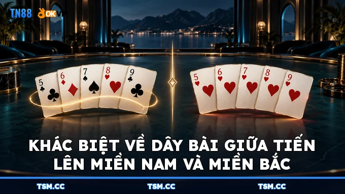 Khác biệt về dây bài giữa Tiến Lên Miền Nam và Miền Bắc