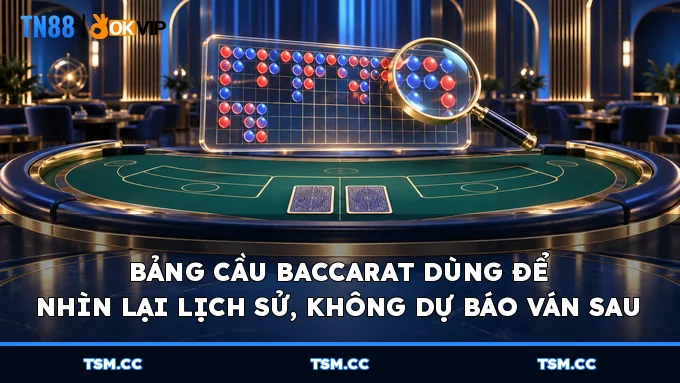 Bảng cầu Baccarat dùng để nhìn lại lịch sử, không dự báo ván sau