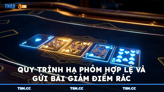 Quy trình hạ phỏm hợp lệ và gửi bài giảm điểm rác
