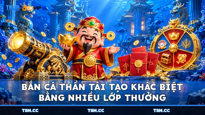 Bắn Cá Thần Tài tạo khác biệt bằng nhiều lớp thưởng
