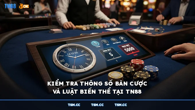 Kiểm tra thông số bàn cược và luật biến thể tại TN88